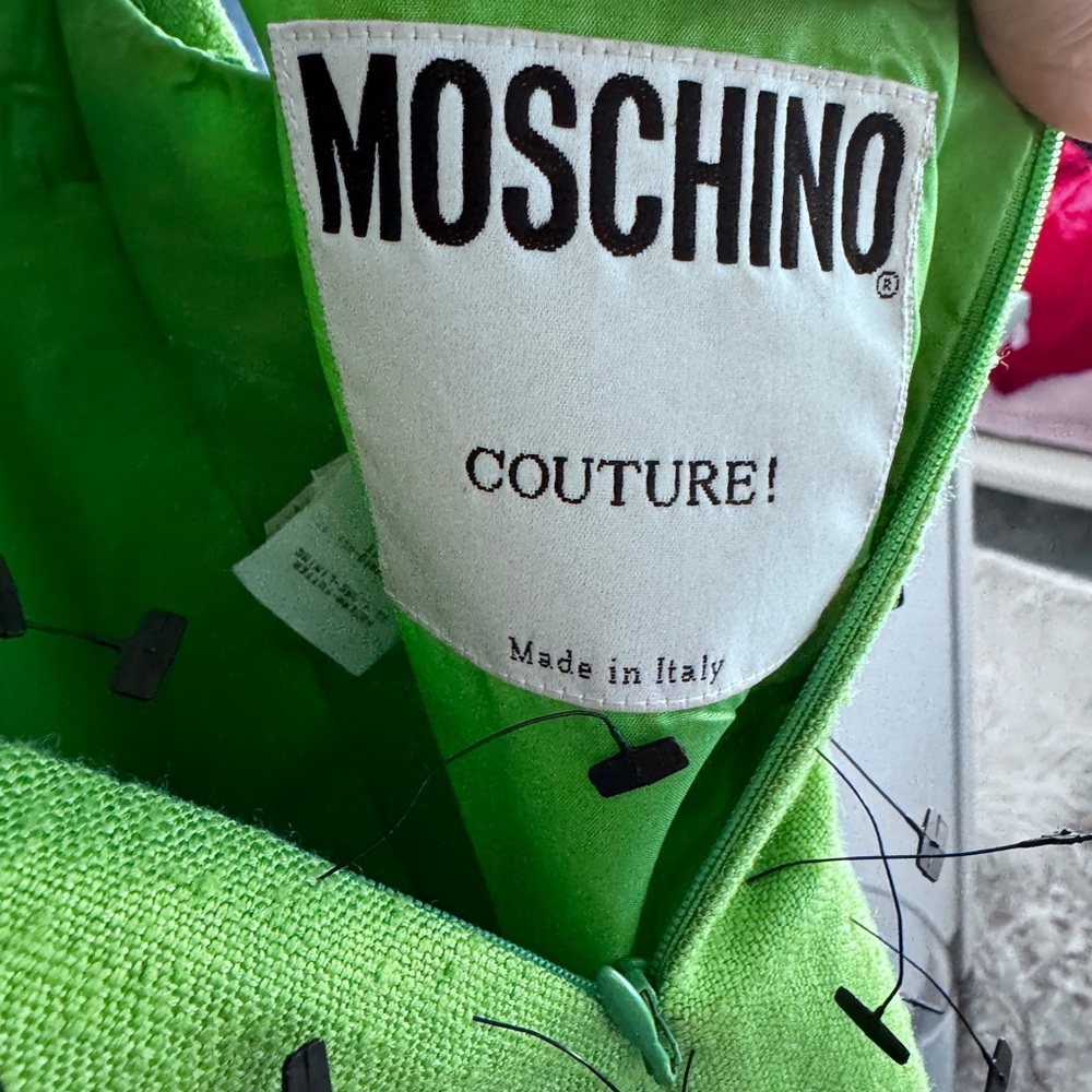 Moschino Couture Green Dress Made in Italy Authentic Statement Piece